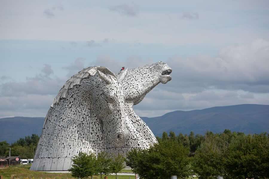 The Kelpies banner drop